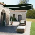 Auvent manuel rétractable sur pied 400x350 cm Anthracite