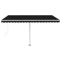 Auvent manuel rétractable sur pied 400x350 cm Anthracite