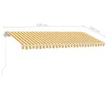 Auvent manuel rétractable sur pied 450x350 cm Jaune/Blanc