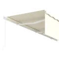 Auvent manuel rétractable avec store 6x3 m Crème