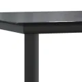 Ensemble à manger de jardin coussins 5 pcs noir et gris