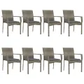 Ensemble à manger de jardin 9pcs et coussins noir et gris