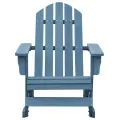 Chaise à bascule de jardin Adirondack bois de sapin massif bleu