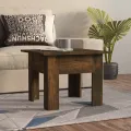 Table basse chêne fumé 55x55x42 cm bois d'ingénierie