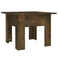 Table basse chêne fumé 55x55x42 cm bois d'ingénierie