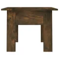 Table basse chêne fumé 55x55x42 cm bois d'ingénierie