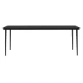 Ensemble à manger de jardin avec coussins 9 pcs noir