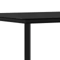 Ensemble à manger de jardin 5 pcs noir textilène et acier