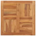 Dessus de table Bois de teck solide 70x70x2,5 cm