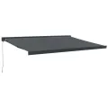 Auvent rétractable anthracite 4x3 m tissu et aluminium