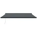 Auvent rétractable anthracite 4x3 m tissu et aluminium