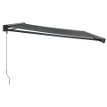 Auvent rétractable anthracite 4x3 m tissu et aluminium