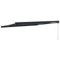Auvent rétractable anthracite 4x3 m tissu et aluminium