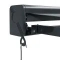 Auvent rétractable anthracite 4x3 m tissu et aluminium