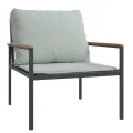 Salon de jardin avec coussins 3 pcs anthracite acier