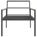 Salon de jardin avec coussins 3 pcs anthracite acier