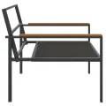 Salon de jardin avec coussins 3 pcs anthracite acier