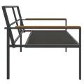 Salon de jardin avec coussins 3 pcs anthracite acier
