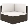 Salon de jardin 8 pcs avec coussins Marron Résine tressée