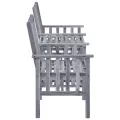 Chaises de jardin avec table à thé et coussins Acacia solide