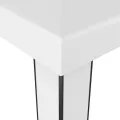 Tonnelle avec double toit et lumières LED 3x3 m Blanc