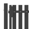 Portail de clôture de jardin Acier 1x2 m Anthracite