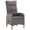 Ensemble de bistro de jardin 3 pcs Résine tressée Gris