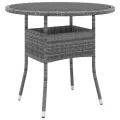 Ensemble de bistro de jardin 3 pcs Résine tressée Gris