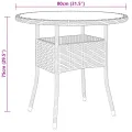 Ensemble de bistro de jardin 3 pcs Résine tressée Gris