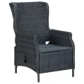 Ensemble à manger de jardin 7 pcs Gris foncé