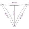 Voile de parasol tissu oxford triangulaire 3x3x3 m terre cuite