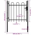Portail simple avec haut arrondi 100 x 75 cm