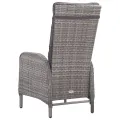 Ensemble de bistro de jardin 3 pcs Résine tressée et verre Gris