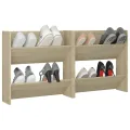 Armoires à chaussures murales 2 pcs Chêne Sonoma 60x18x60 cm