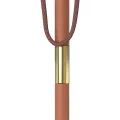 Parasol d'extérieur avec mât en bois 150x200 cm rouge bordeaux