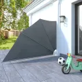 Auvent latéral pliable de balcon Gris 160 x 240 cm