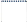 Auvent rétractable 100x150 cm Bleu et blanc