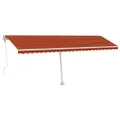 Auvent automatique sur pied 600x350 cm Orange/marron