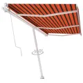 Auvent automatique sur pied 600x350 cm Orange/marron