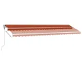 Auvent automatique sur pied 600x350 cm Orange/marron