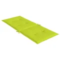 Coussins de chaise de jardin à dossier haut lot de 2 vert vif