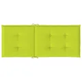 Coussins de chaise de jardin à dossier haut lot de 2 vert vif