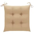 Chaises de jardin lot de 6 avec coussins Bois de teck massif