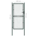 Portillon Acier 100 x 175 cm Vert
