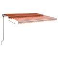 Auvent manuel rétractable sur pied 450x300 cm Orange et marron