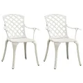 Ensemble de bistro 3 pcs Aluminium coulé Blanc