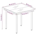 Ensemble à manger de jardin 5 pcs Marron