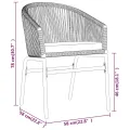 Ensemble à manger de jardin 5 pcs Marron