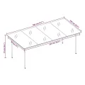 Ensemble à manger de jardin 7 pcs Marron
