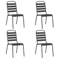 Ensemble à manger de jardin 5 pcs anthracite acier